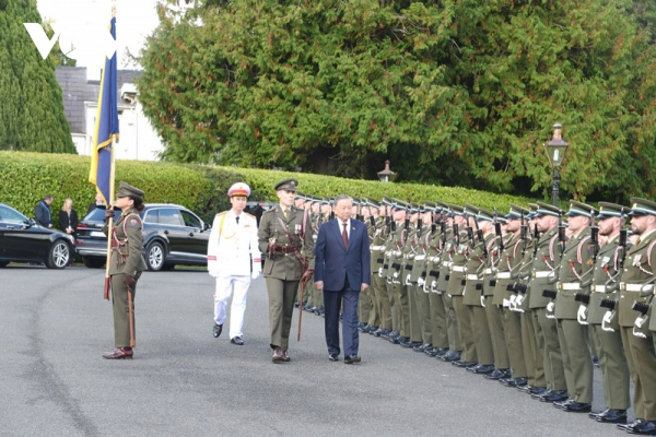 Tổng thống Ireland chủ trì Lễ đón chính thức Tổng Bí thư, Chủ tịch nước Tô Lâm -2