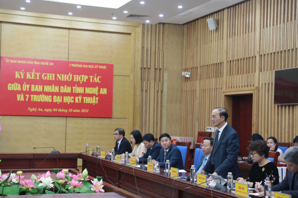 Bảy trường đại học kỹ thuật và tỉnh Nghệ An ký kết hợp tác trong đào tạo, chuyển giao công nghệ… -1