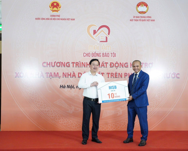 MSB chung tay xóa nhà tạm, nhà dột nát cho hộ nghèo, hộ cận nghèo -0