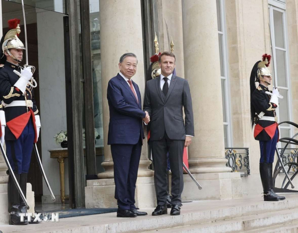 Tổng Bí thư, Chủ tịch nước Tô Lâm hội đàm với Tổng thống Pháp Emmanuel Macron -0