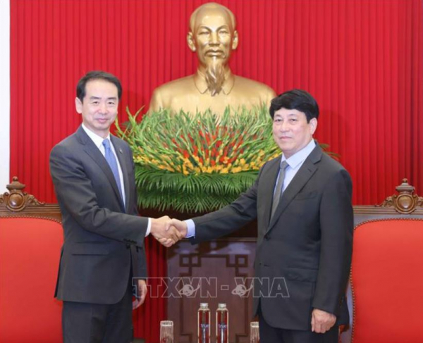 Thường trực Ban Bí thư Lương Cường tiếp Đại sứ Trung Quốc Hà Vĩ -0
