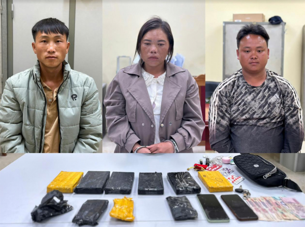 “Cõng” thuê ma túy, 3 đối tượng đưa tay vào còng -0