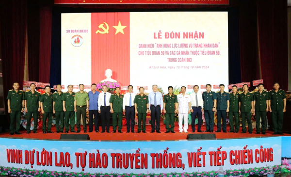 Phong tặng danh hiệu Anh hùng Lực lượng vũ trang Nhân dân cho Tiểu đoàn 59 -0