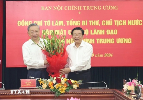 Tổng Bí thư, Chủ tịch nước gặp mặt lãnh đạo các cơ quan Nội chính Trung ương -0