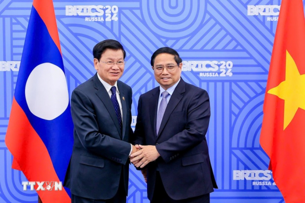Thủ tướng Chính phủ Phạm Minh Chính hội kiến Tổng Bí thư, Chủ tịch nước Lào -0