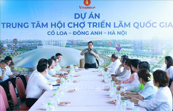 Thủ tướng Phạm Minh Chính: Xây dựng Trung tâm Hội chợ Triển lãm và cầu Tứ Liên thành biểu tượng của Hà Nội -0