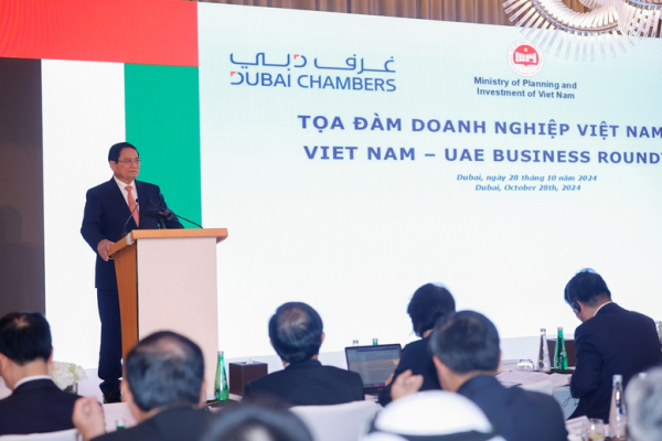 Thủ tướng dự tọa đàm doanh nghiệp tại Dubai: Việt Nam là đối tác lý tưởng của UAE -0