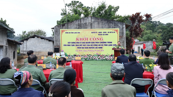 Công an tỉnh Lạng Sơn  khởi công xây dựng nhà ở cho người dân có hoàn cảnh khó khăn -0