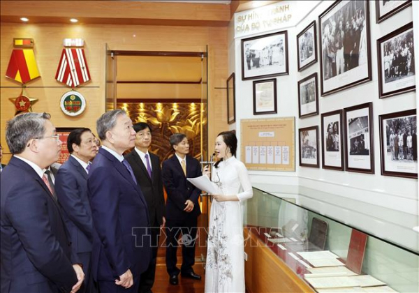 Tổng Bí thư Tô Lâm làm việc với Ban Cán sự Đảng Bộ Tư pháp -0