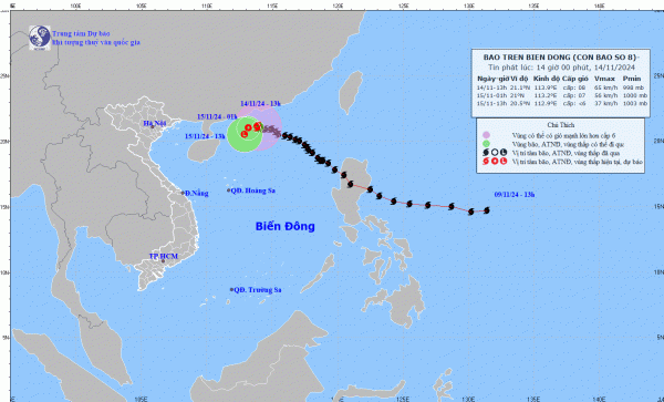 Biển Đông sắp hứng thêm bão mạnh cấp 15 -0