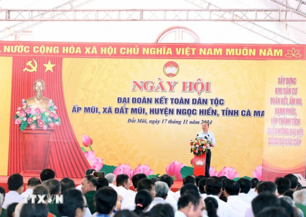 Cà Mau: Tổng Bí thư Tô Lâm dự Ngày hội Đại đoàn kết dân tại ấp Mũi -0