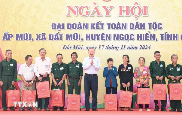 Cà Mau: Tổng Bí thư Tô Lâm dự Ngày hội Đại đoàn kết dân tại ấp Mũi -0