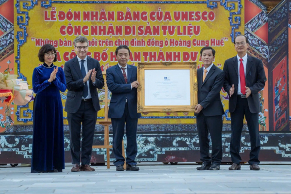 Huế đón nhận bằng của UNESCO và công bố hoàn thành dự án tu bổ Điện Thái Hoà -0