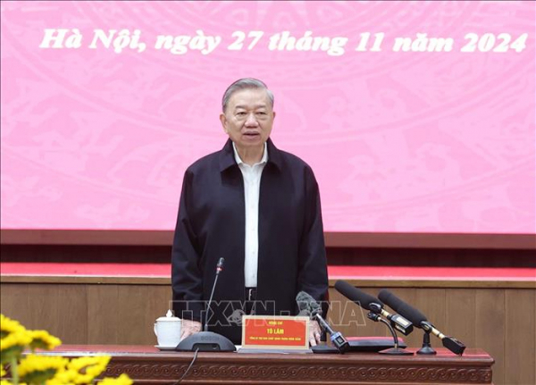 Tổng Bí thư Tô Lâm làm việc với Ban Thường vụ Thành ủy Hà Nội -0