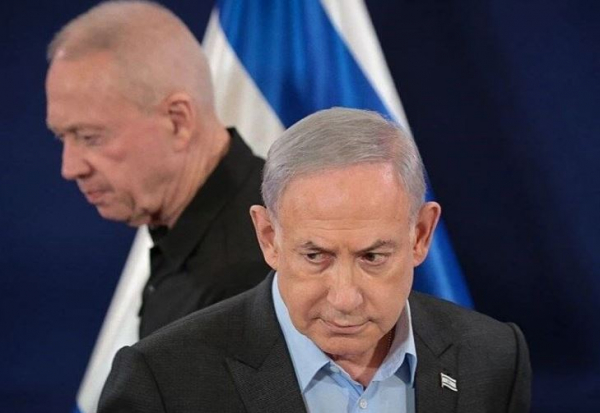 thủ tướng netanyahu và cựu bộ trưởng quốc phòng gallant quay lưng lại với nhau .jpg -1