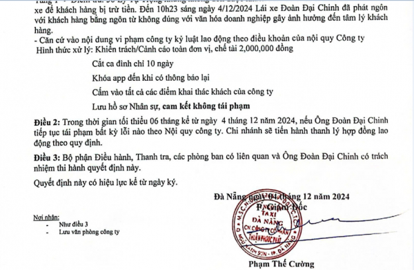 Không chở vẫn lấy tiền cước và gọi khách là… “con chó”, tài xế taxi bị xử lý nghiêm -0