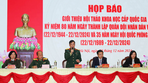 Hội thảo cấp quốc gia kỷ niệm 80 năm Ngày thành lập Quân đội nhân dân Việt Nam diễn ra ngày 14/12 -0