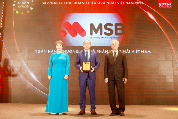 MSB lọt TOP 50 Công ty kinh doanh hiệu quả nhất Việt Nam năm 2024 -0