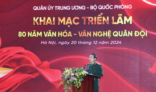 Bộ trưởng Phan Văn Giang dự lễ khai mạc Triển lãm 80 năm văn hóa, văn nghệ Quân đội nhân dânViệt Nam -0