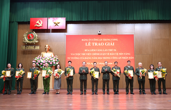 Trao Giải thưởng Búa Liềm Vàng, Cuộc thi chính luận bảo vệ nền tảng tư tưởng của Đảng trong CAND năm 2024 -0