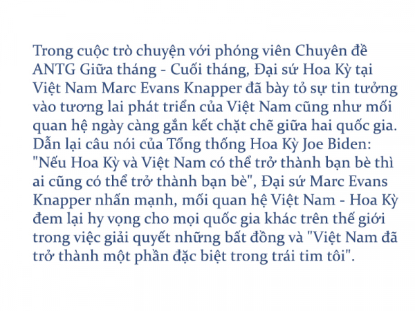 Đại sứ Hoa Kỳ tại Việt Nam Marc Evans Knapper: Việt Nam đã trở thành một phần đặc biệt trong trái tim tôi -0