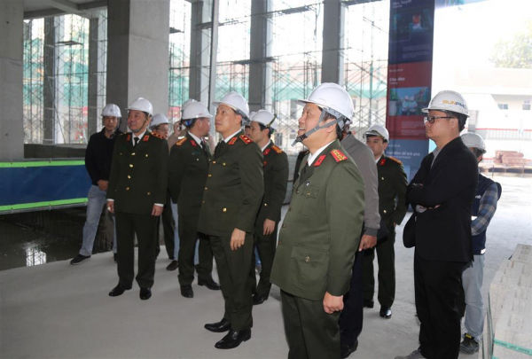 Deputy Minister Le Van Tuyen inspects new MPS headquarters construction -0