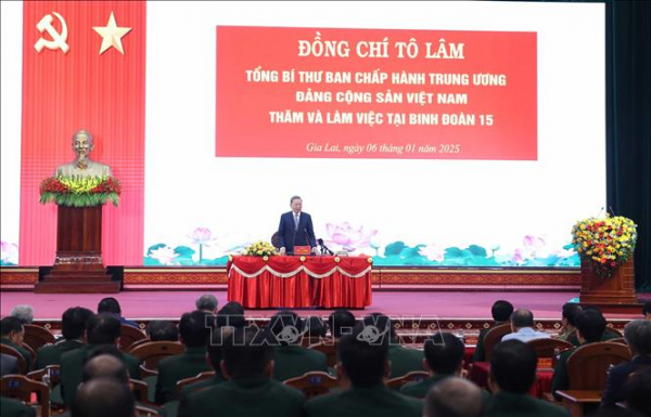 Tổng Bí thư Tô Lâm thăm cán bộ, chiến sĩ Quân đoàn 34 và Binh đoàn 15 tại Gia Lai -0