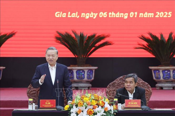 Tổng Bí thư Tô Lâm làm việc với cán bộ chủ chốt của tỉnh Gia Lai -2