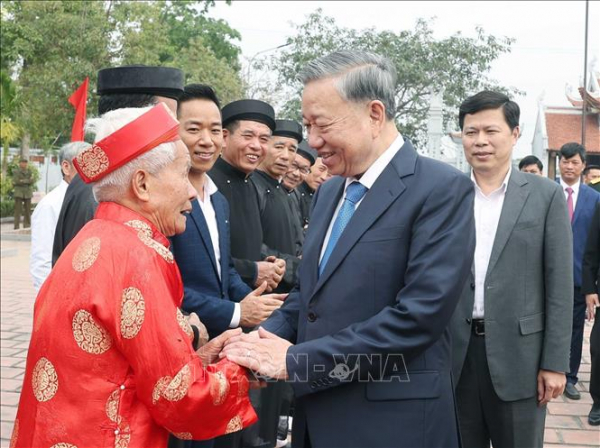 Tổng Bí thư Tô Lâm thăm và chúc Tết Đảng bộ, chính quyền và nhân dân tỉnh Hưng Yên -0