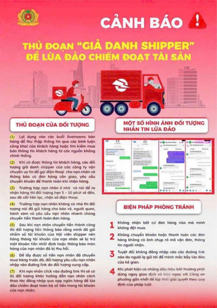 Cảnh giác với chiêu trò giả mạo shipper chiếm đoạt tài sản người mua hàng -0