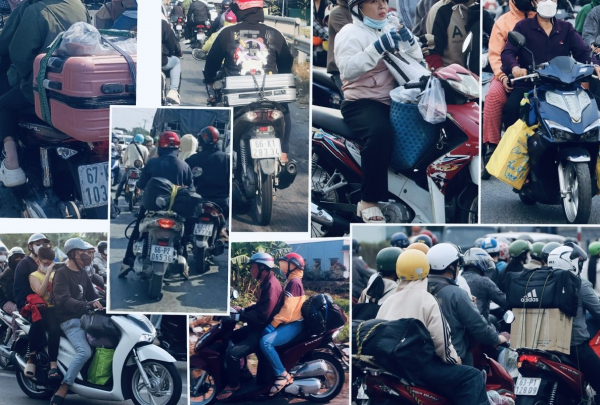Người dân từ các tỉnh đổ về TP Hồ Chí Minh, các tuyến quốc lộ qua Long An ùn ứ -0