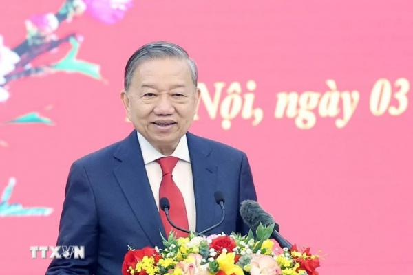 Tổng Bí thư Tô Lâm gặp mặt, chúc Tết Văn phòng Trung ương Đảng -0