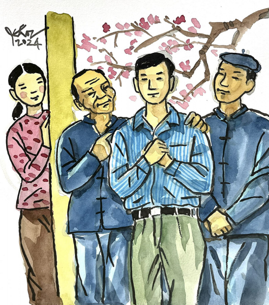Họa sĩ Ngô Xuân Khôi và niềm vui song hành với văn chương -1