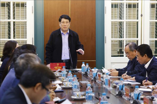 Chủ tịch nước Lương Cường làm việc với Văn phòng Chủ tịch nước về công tác tư pháp -0