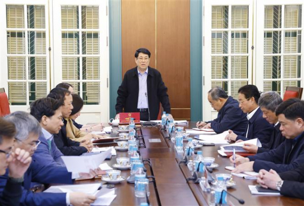 Chủ tịch nước Lương Cường làm việc với Văn phòng Chủ tịch nước về công tác tư pháp -0
