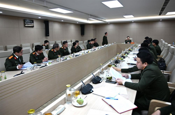  Deputy Minister Le Van Tuyen works with Department for National Security Protection Movement -0