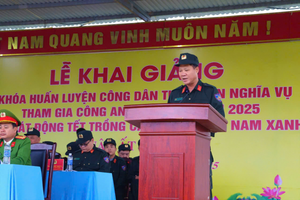 Khai giảng khoá huấn luyện 775 công dân thực hiện nghĩa vụ tham gia CAND  -0