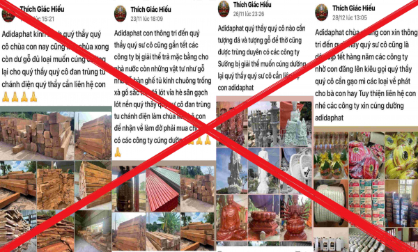 “Thích Giác Hiếu” bị bắt vì lừa đảo chiếm đoạt tài sản hàng chục nhà chùa -0