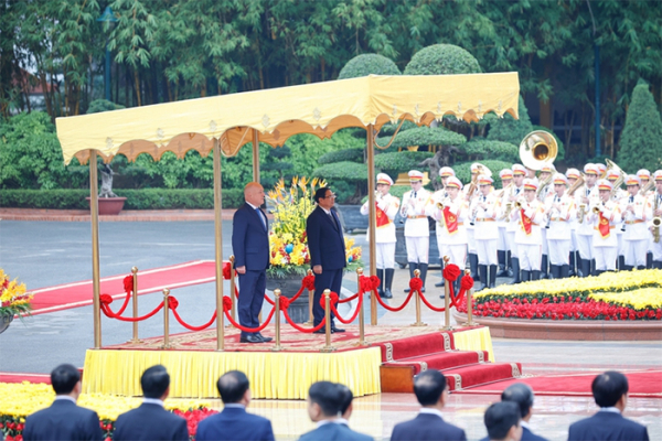 Thủ tướng Phạm Minh Chính chủ trì lễ đón Thủ tướng New Zealand thăm chính thức Việt Nam -0