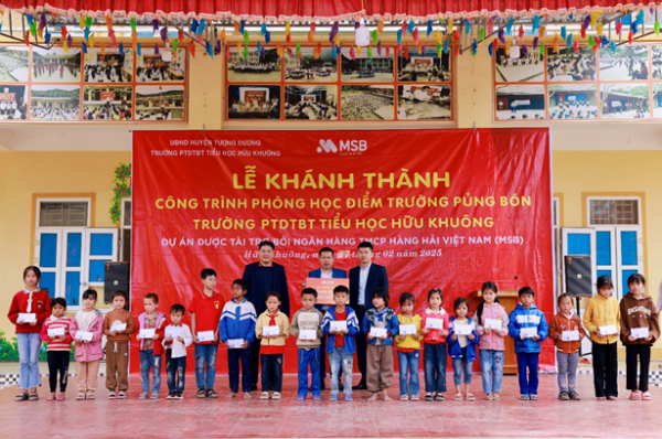 Khánh thành 4 phòng học mới do MSB tài trợ tại điểm trường Pủng Bón, Nghệ An -0