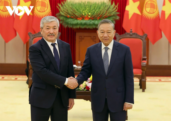 Tổng Bí thư Tô Lâm tiếp Thủ tướng Cộng hòa Kyrgyzstan Adylbek Kasimalyev -0