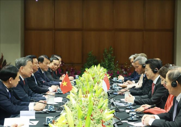 Tổng Bí thư Tô Lâm hội đàm với Thủ tướng Singapore Lawrence Wong -0
