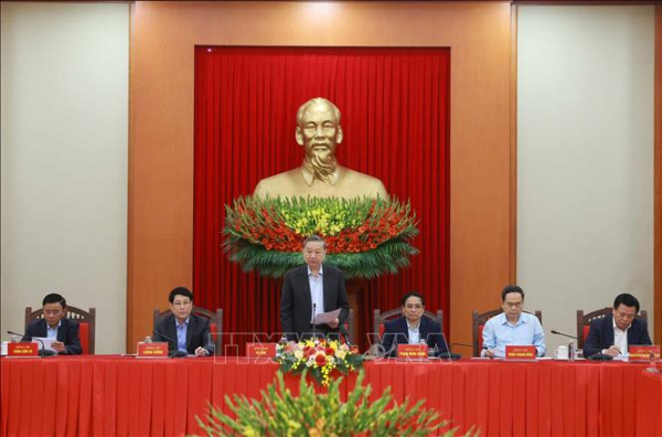Tổng Bí thư Tô Lâm chủ trì cuộc họp Tiểu ban Văn kiện Đại hội XIV của Đảng -0