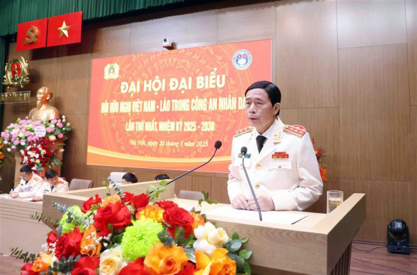1st Congress of Vietnam-Laos Public Security Forces Friendship Association for 2025-2030 term takes place in Hanoi -0