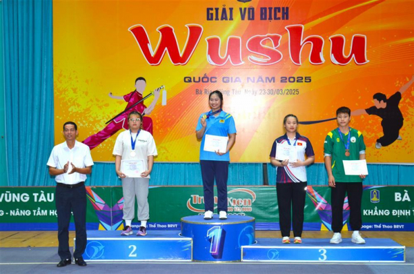 Public security athletes win 7 medals at 2025 National Wushu Championship -0