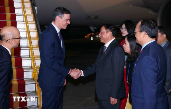 Thủ tướng Vương quốc Tây Ban Nha Pedro Sánchez bắt đầu thăm chính thức Việt Nam -0