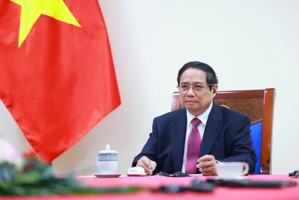 Thủ tướng Phạm Minh Chính điện đàm với Thủ tướng New Zealand Christopher Luxon -0