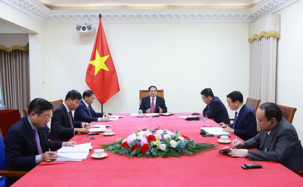Thủ tướng Phạm Minh Chính điện đàm với Thủ tướng New Zealand Christopher Luxon -0