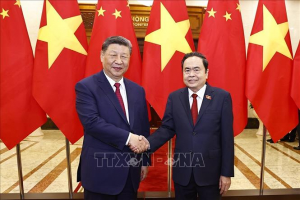 Chủ tịch Quốc hội Trần Thanh Mẫn hội kiến Tổng Bí thư, Chủ tịch nước Trung Quốc Tập Cận Bình -0