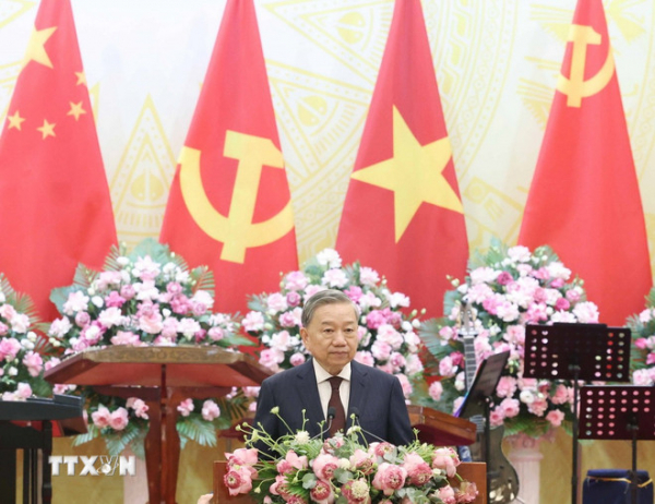Chiêu đãi trọng thể chào mừng Tổng Bí thư, Chủ tịch nước Trung Quốc Tập Cận Bình -0